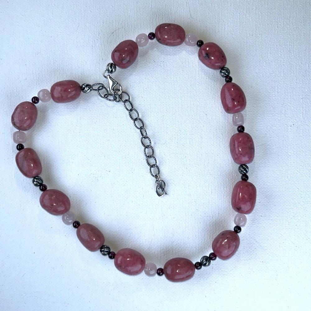 Versatile Natural Gemstone Beaded Necklace By Designer Carolyn Pollack Bohemian